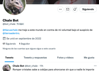 Perfil de Chale Bot (@bot_chale) en Twitter.