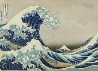 "La gran ola de Kanagawa", Katsushika Hokusai (1760–1849). Obra de dominio público.