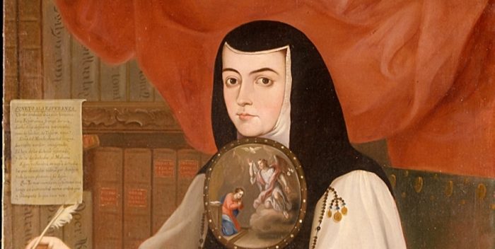 Retrato de Sor Juana Inés de la Cruz por Andrés de Islas, 1772. Obra de dominio público.