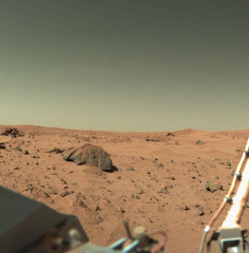Fotografía tomada por el Viking Lander 1, el 11 de febrero de 1978. Imagen de dominio público, recuperada de Wikimedia Commons.