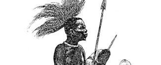 Fetichización negra: raza, identidad y fabulación en Cataluña El Negro de Banyoles en un catálogo del Museo de Barcelona, 1888. Imagen de dominio público.