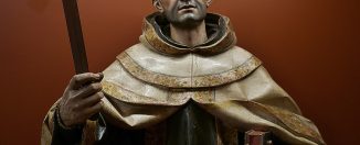 Escultura de San Juan de la Cruz, por Antonio de Paz, en el Convento de los Padres Carmelitas Descalzos, Alba de Tormes. Fotografía de Jl FilpoC, 2022. Recuperada de Wikimedia Commons. CC BY-SA 4.0